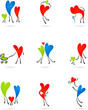 Collection of family heart icons