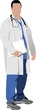 Medical doctor with stethoscope. Vector illustration