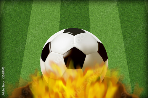 Illustration: Football on Fire Football on Fire