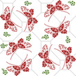 Japanese butterflies with net and flowers