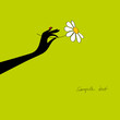 hand with a flower
