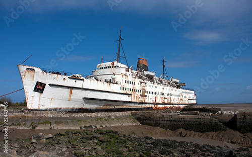 Photo: The beached Duke of Lancaster The beached Duke of Lancaster