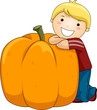 Vector: Boy with Pumpkin Boy with Pumpkin