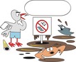 Oil pollution cartoon