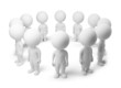 3d small people - standing around 3d small people - standing around