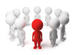 3d small people - allocated from a circle 3d small people - allocated from a circle