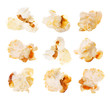 Popcorn. Isolated on white