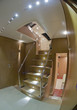 France, Cannes, luxury yacht Continental 80, staircase
