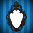 black vintage metal frame on wall