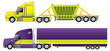 Conventional trucks with reefer and dump trailers