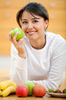 Healthy eating woman