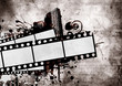 Grunged Filmstrip Background