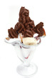 chocolate cream with fruits