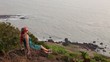 realxing on a hill and watching the sunset in Goa,India.