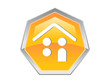 Heptagon House Logo Design Icon