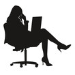 Business woman with computer