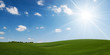 Sun and green hills