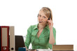 Freundliche Telefon Agentin