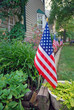 US flags decoration on Independence day, 4th July