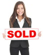 Real estate agent sign