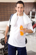 Attractive man in a sports club