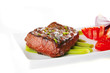 roasted beef served on white roasted beef served on white
