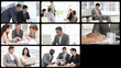Animation presenting serious business people at work Animation presenting serious business people at work