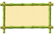 Bamboo frame with Woven isolated on white