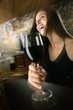 Photo: Woman drinking and laughing Woman drinking and laughing