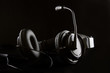 headphone on black