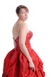 jeune femme en robe de soirée