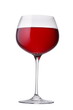 Elegant wine glass on white background
