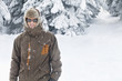 Young man in winter clothes