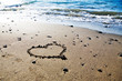 Heart at the beach
