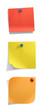 brightly colored stickers on the white wall