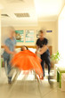 Medical team running at emergency room