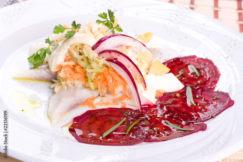 Photo: Herring salad with beetroot Herring salad with beetroot