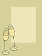 Vector illustration  with two glasses of champagne