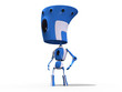 Blue Robot with one eye