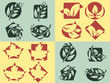Nature logos set Nature logos set