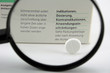 medikament hinter vergrösserungsglas medikament hinter vergrösserungsglas