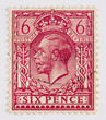 Six pence stamp depicting King George V Six pence stamp depicting King George V