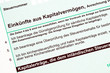 Einkünfte aus Kapitalvermögen