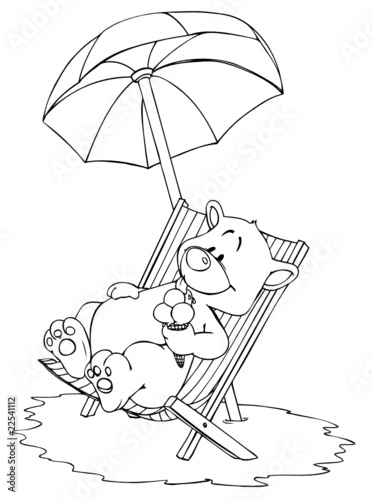Strand Comic Schwarz Weiß sdatec.com