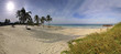 Panoramic view of tropical beach at Santa Maria,  Cuba.