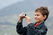 Cute kid taking photos Cute kid taking photos