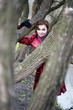 Woman and trees