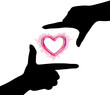 hands silhouettes