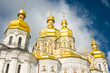 Cloudy sky and Cupola of Orthodox church