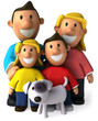 Famille et chien
